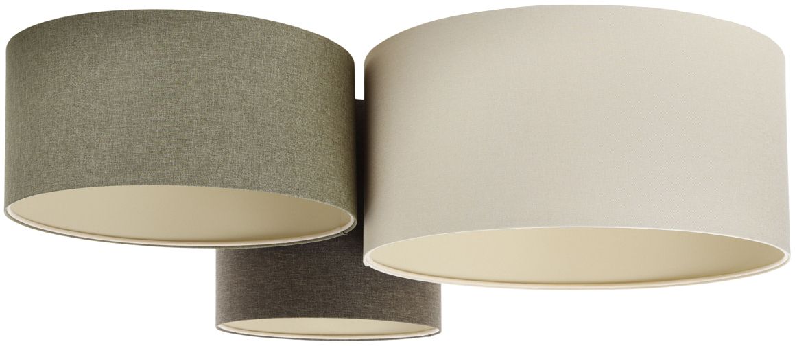 BPS Koncept Boho Ellegant Deckenlampe 3x60 W grün-braun 080-070