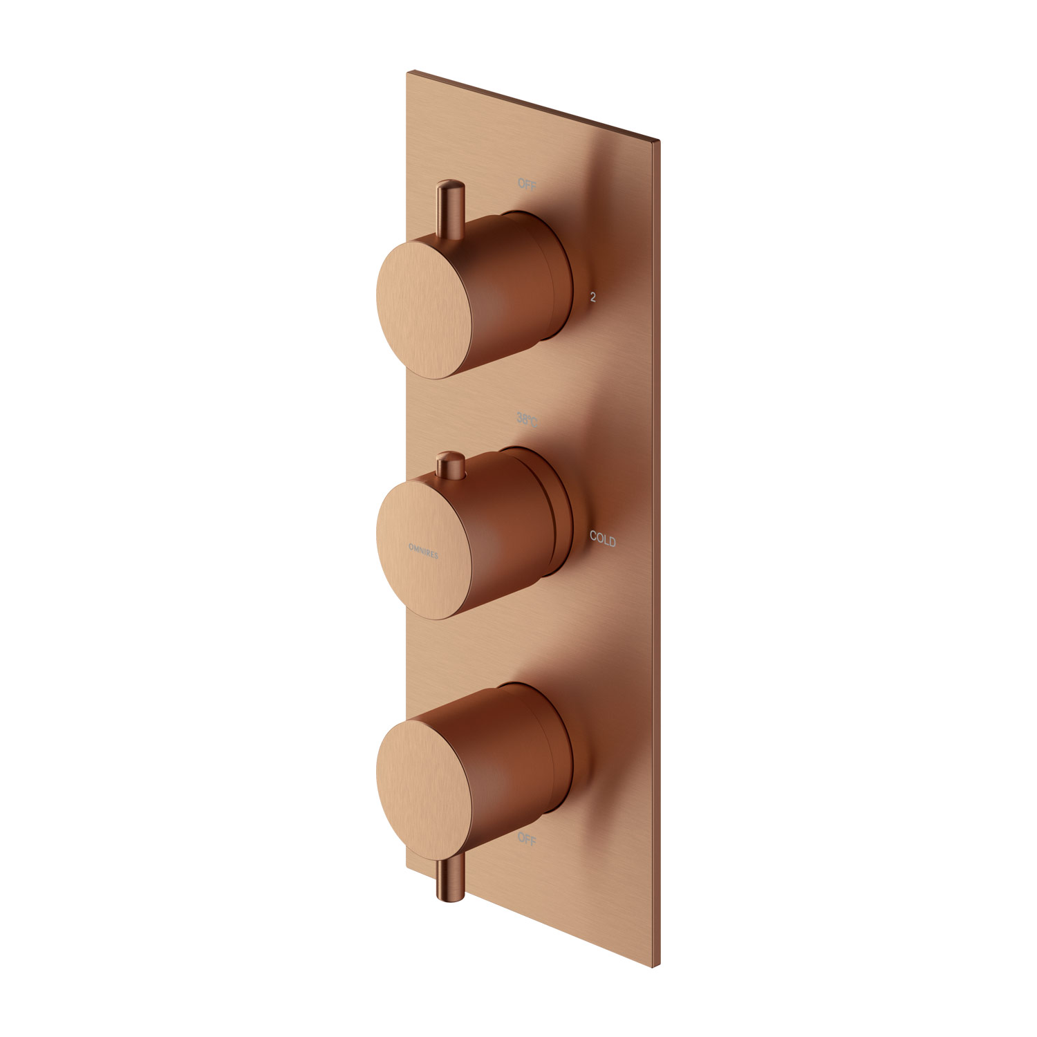 Omnires Y Badewannen- und Duscharmatur Unterputz mit Thermostat kupfer Y1238/KROCPB