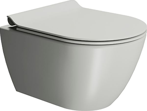GSI Pura WC-Becken hängend Spülrandlos grau Matte 881617