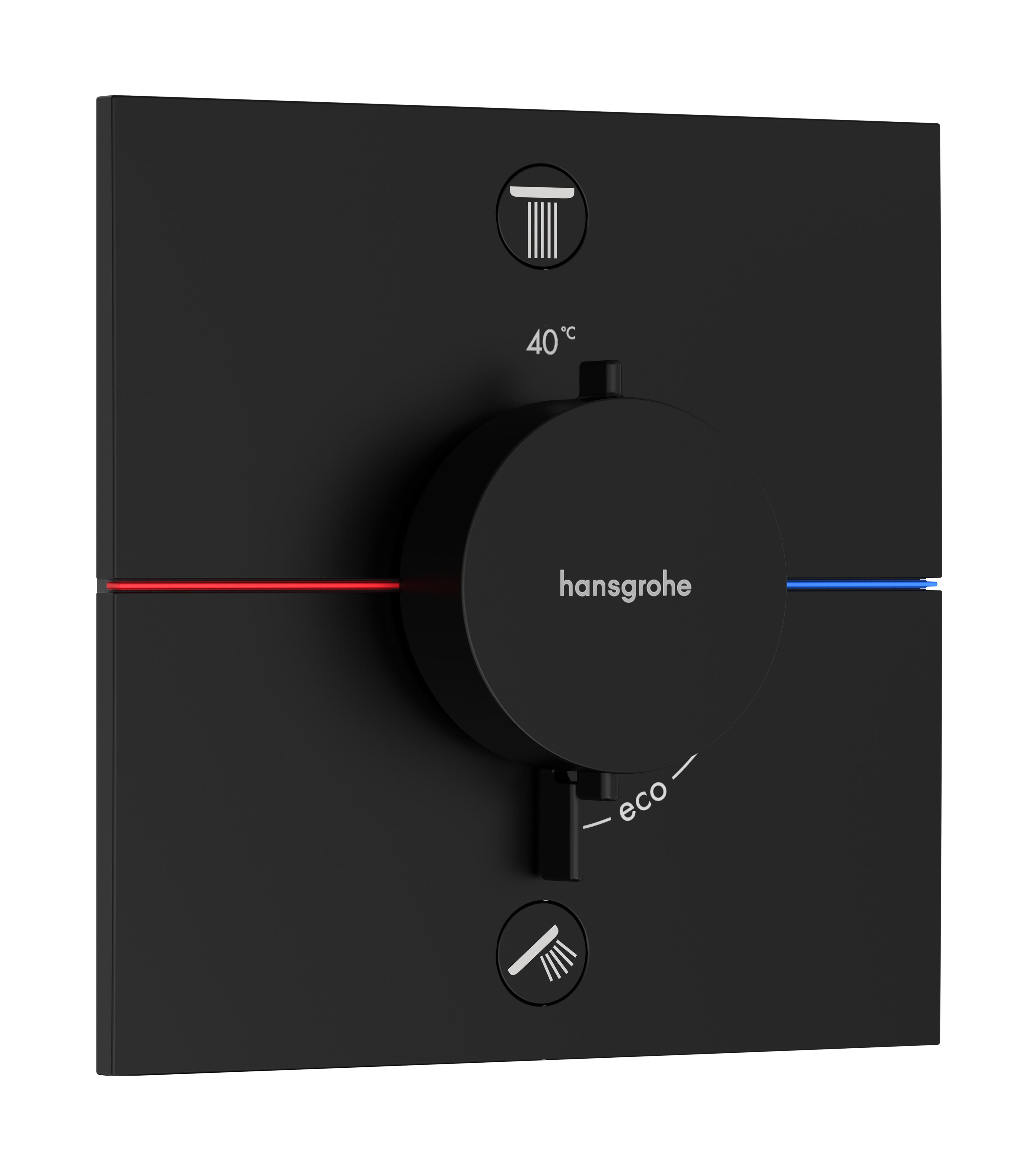 Hansgrohe ShowerSelect Comfort E Badewannen- und Duscharmatur Unterputz mit Thermostat schwarz 15578670
