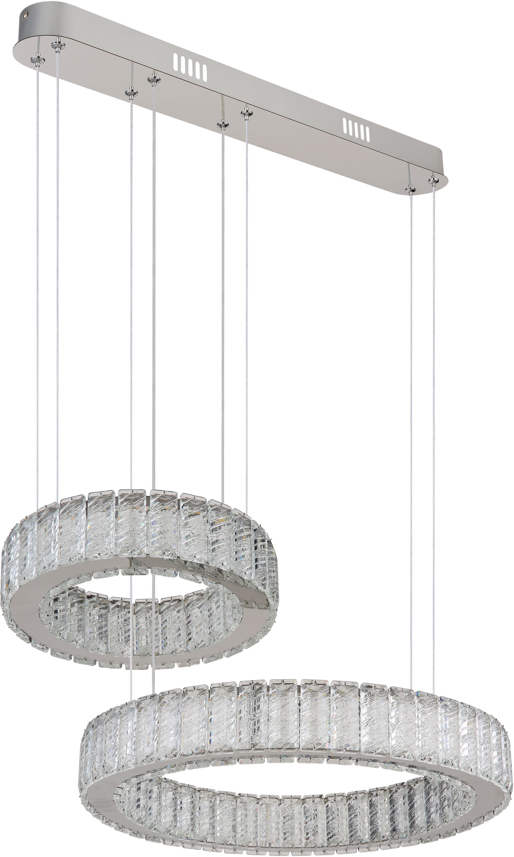 Globo Lighting Mucky Pendelleuchte 2x80 W chrom-kristall 67162-80