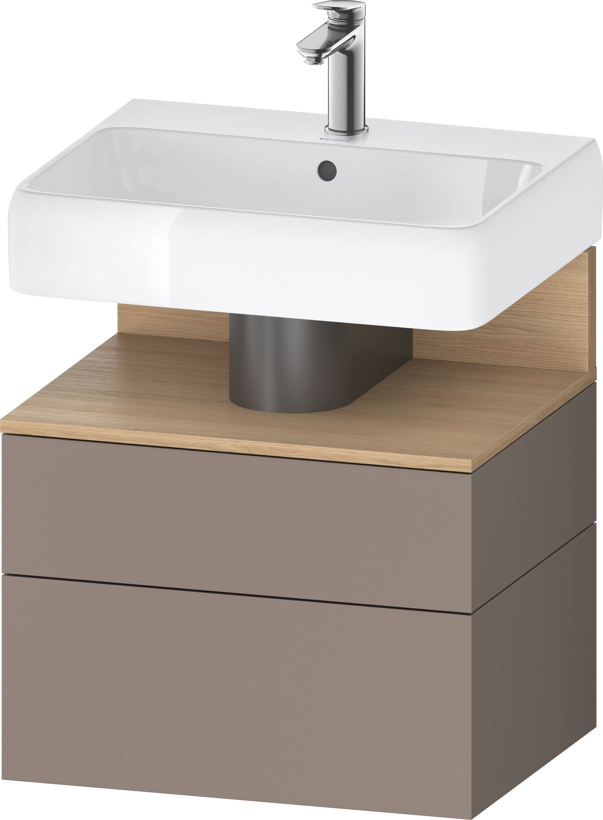 Duravit Qatego Badschrank 59x47x59 cm Unterschrank hängend eiche QA4393030430010