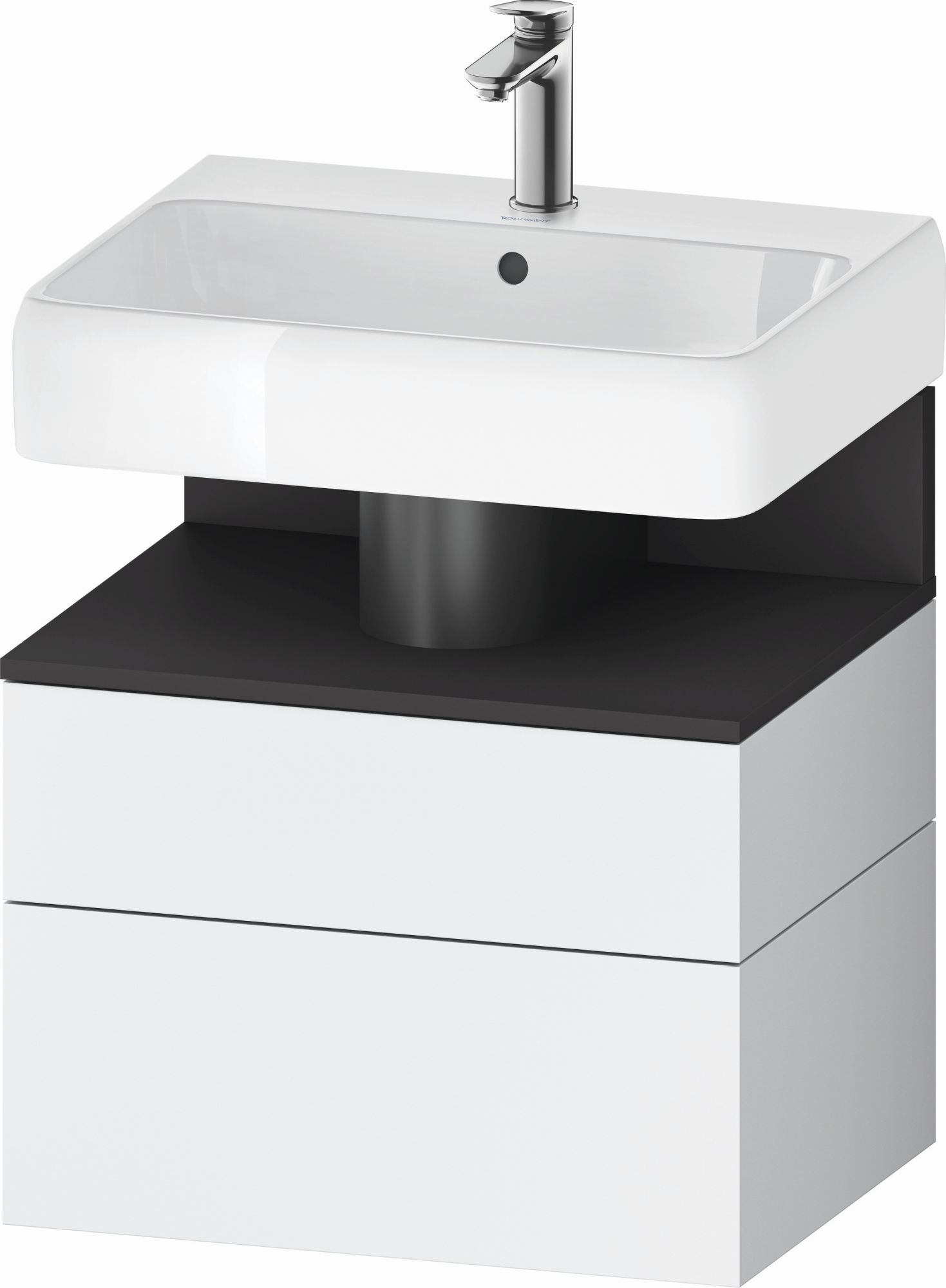Duravit Qatego Badschrank 59x47x59 cm Unterschrank hängend weiß-graphit QA4393049180010