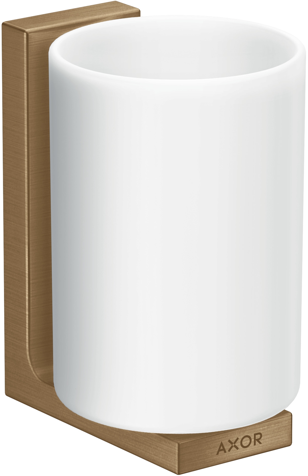Axor Universal Rectangular Zahnputzbecher weiß-braun 42604140