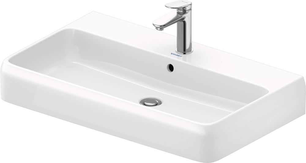 Duravit Qatego Waschbecken 80x47 cm rechteckig Möbel weiß glanz 2382800027