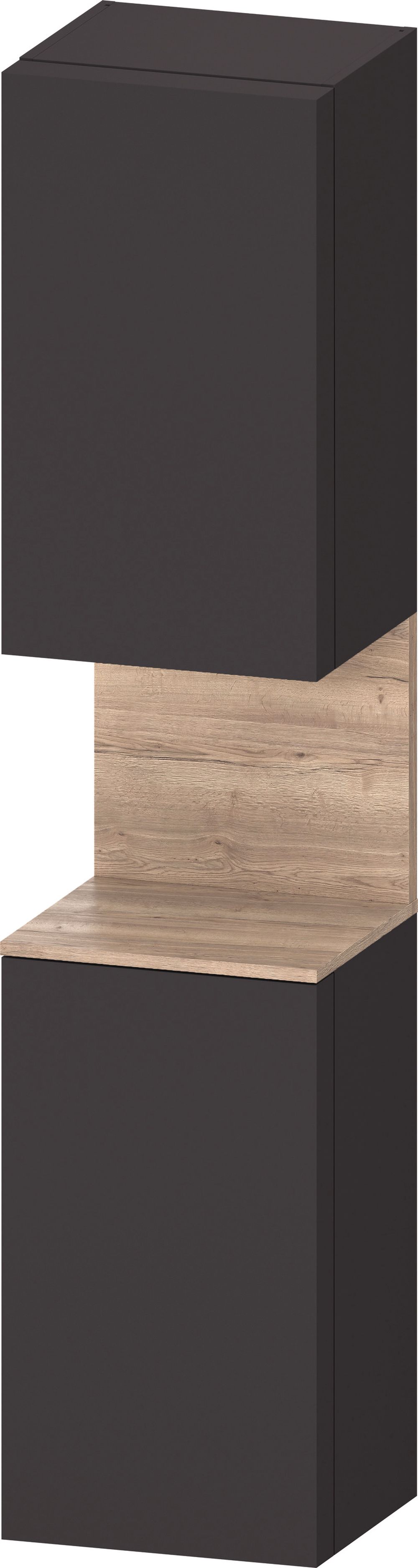 Duravit Qatego Badschrank 40x36x176 cm Seitenschrank hängend graphit QA1346L55800000