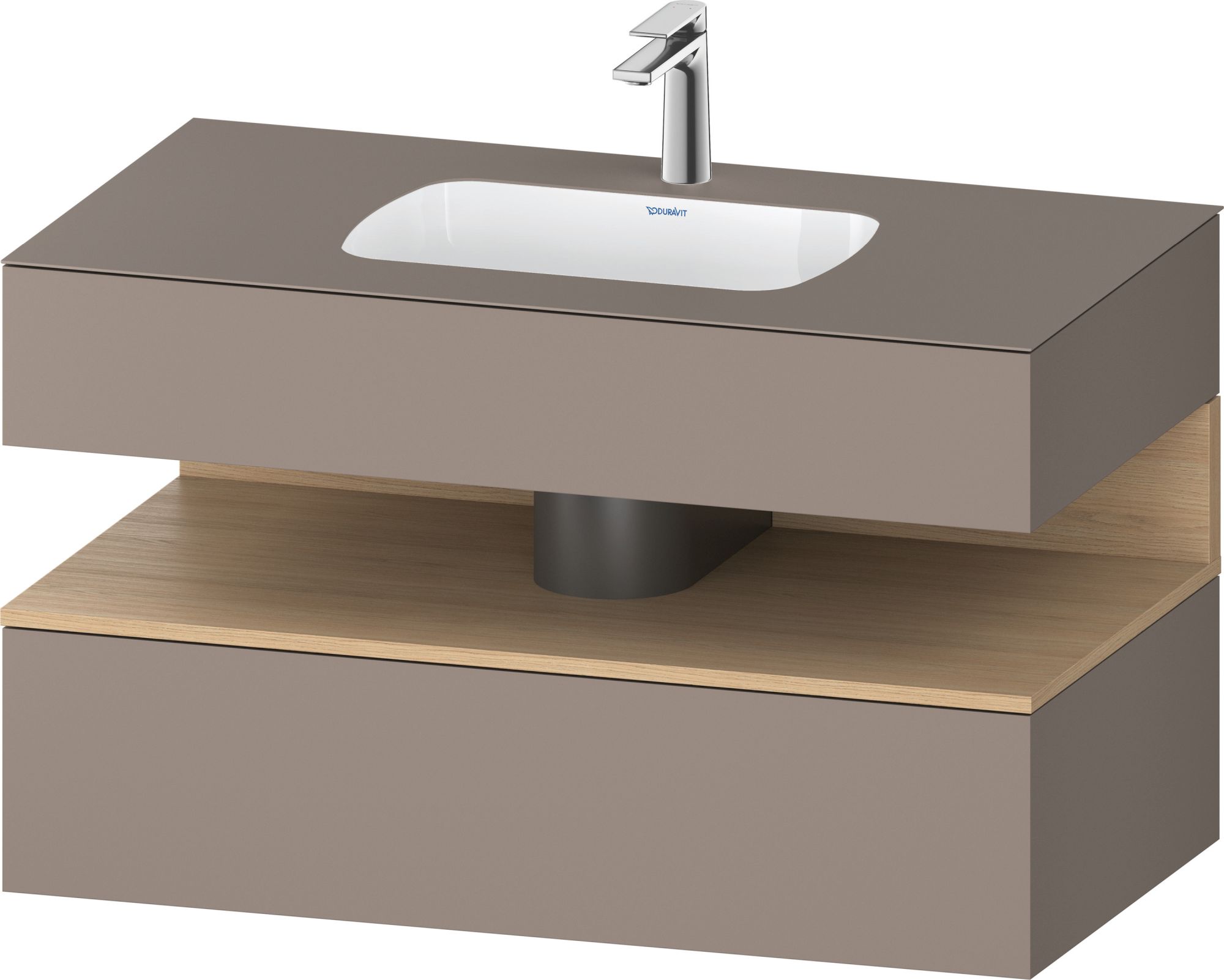 Duravit Qatego Waschtisch mit Unterschrank 100 cm beige QA4786030430010
