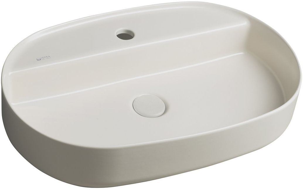 Isvea Infinity Waschbecken 60x40 cm oval Aufsatzwaschbecken braun/beige matte 10NF65060-2K
