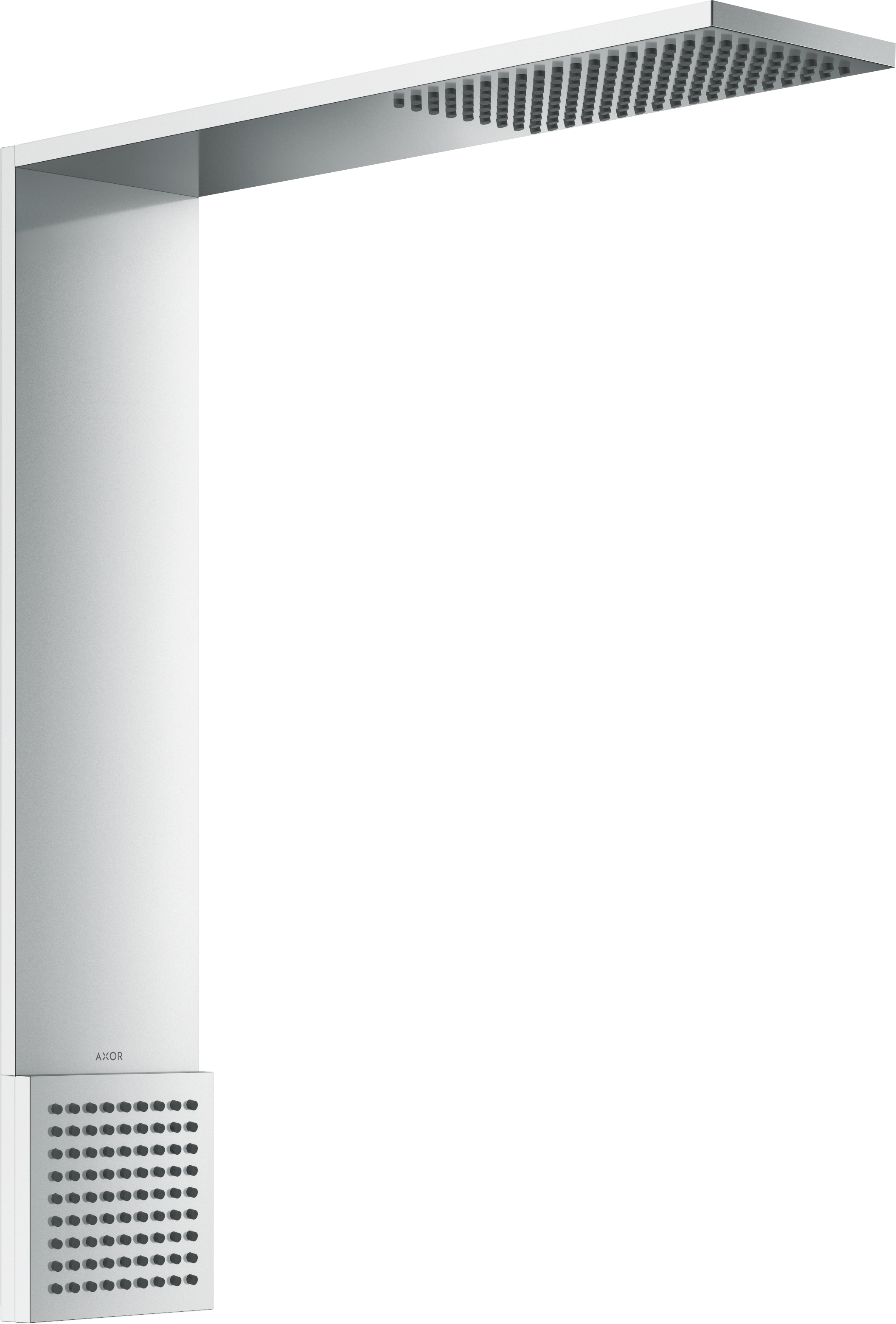 Axor ShowerComposition Kopfbrause mit Brausearm 42.4x11 cm rechteckig chrom 12593000