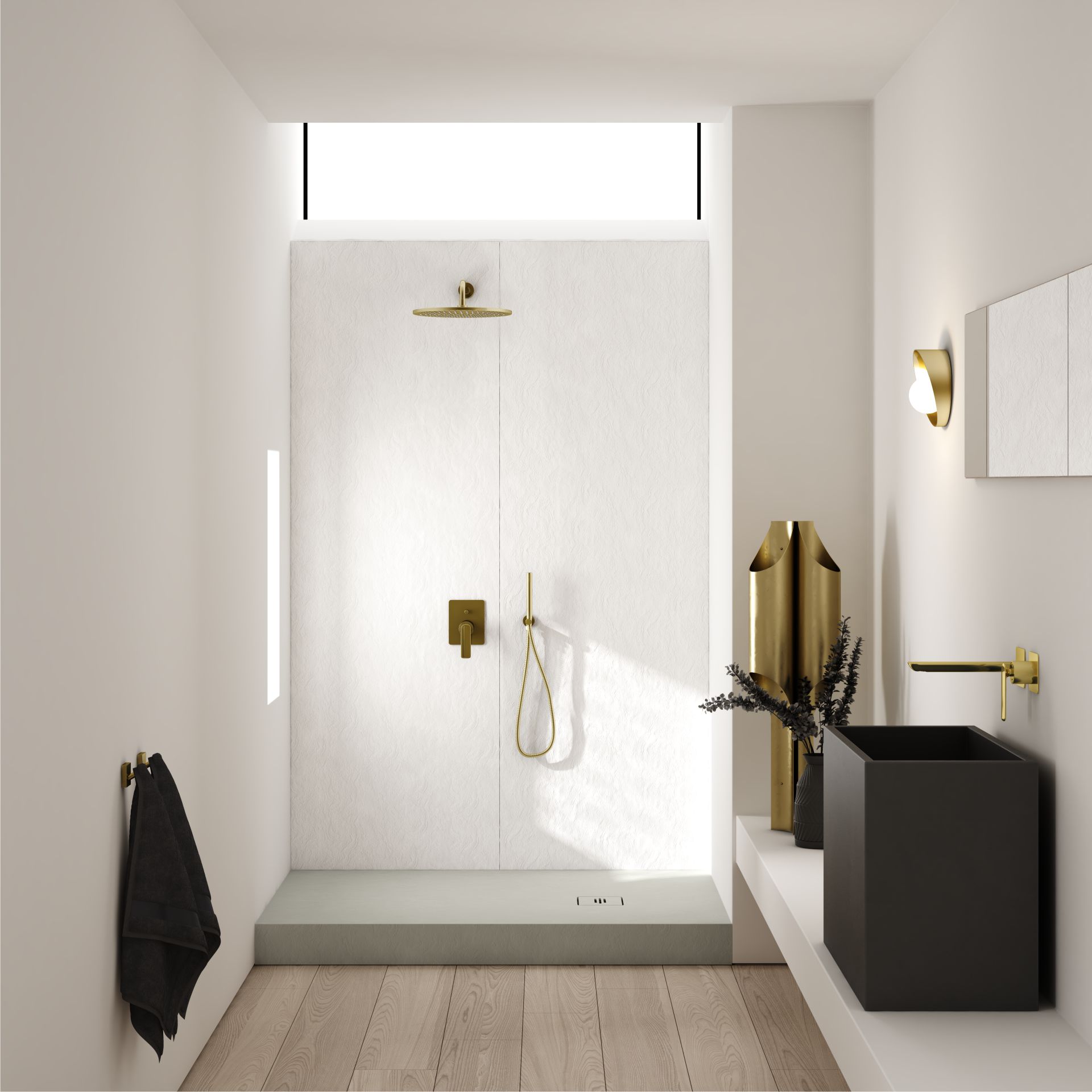 Schedline Nonlimits White Stone Rechteckige Duschwanne + Abdeckung 160x90 cm weiß 3ST.N1P-90160/B/ST-M1/B/ST