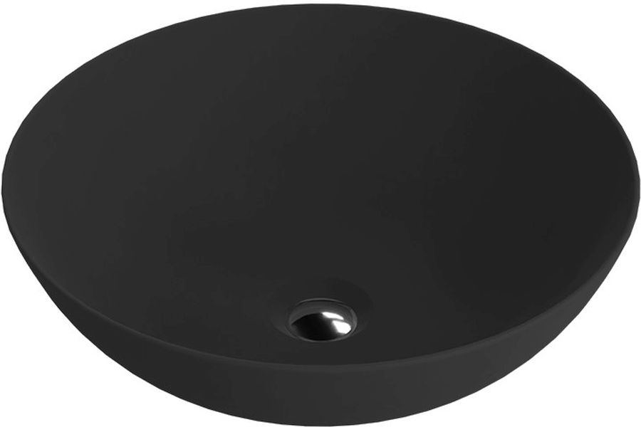 LaVita Rosa Waschbecken 40x40 cm rund Aufsatzwaschbecken schwarz matte 5900378334279