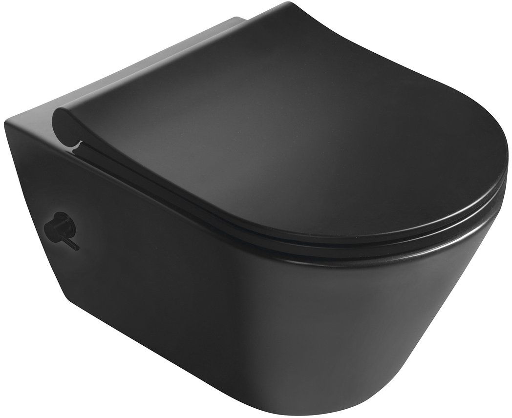 Sapho Avva Dusch-WC hängend Spülrandlos schwarz 100315-110