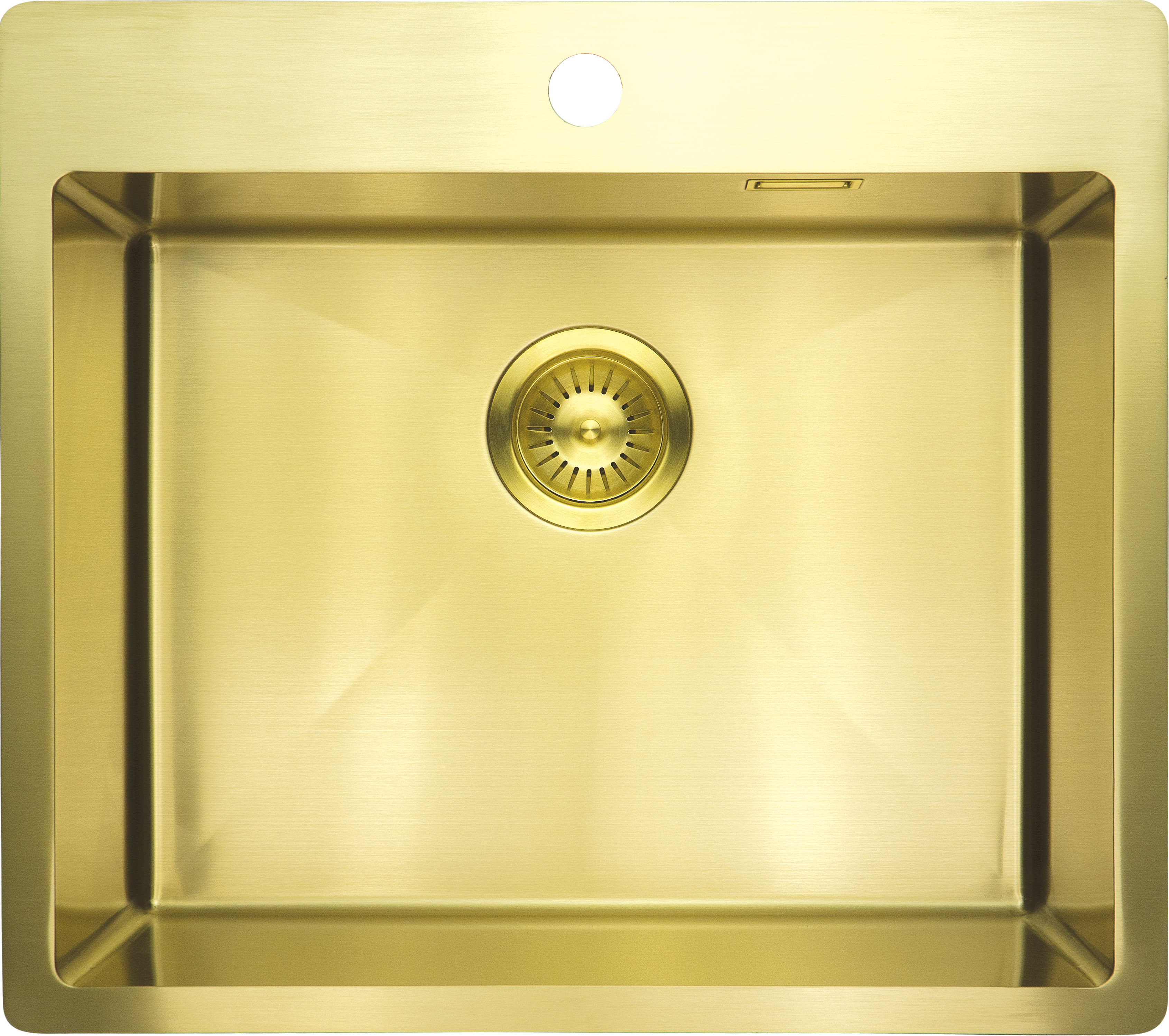 Deante Olfato Edelstahlspüle mit Siphon 55x50.5 cm gold ZPO_R10B