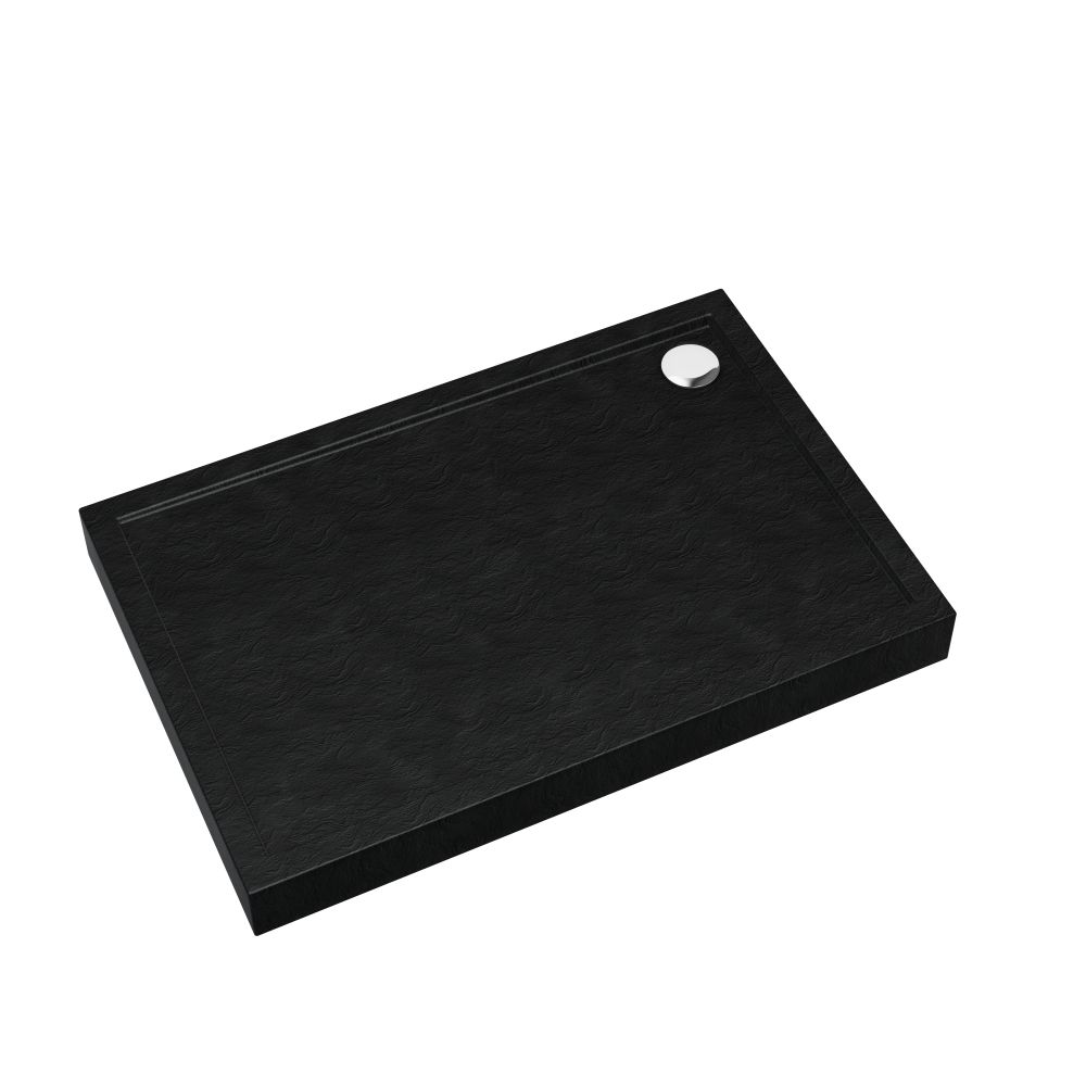 Schedline Cameron Black Stone Rechteckige Duschwanne 100x90 cm schwarz 3ST.C1P-90100/C/ST
