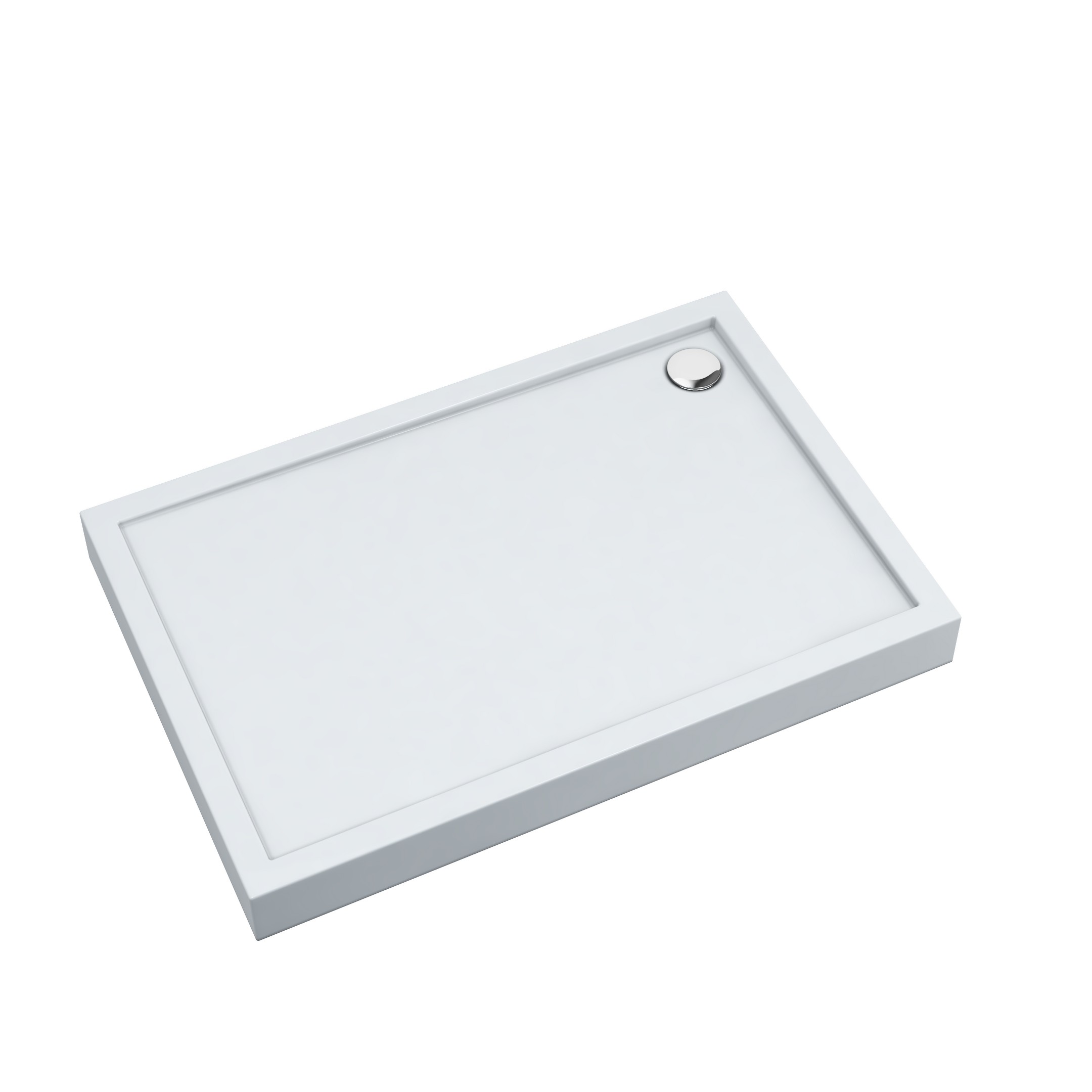 Schedline Cameron Smooth White Rechteckige Duschwanne 120x80 cm weiß 3ST.C1P-80120