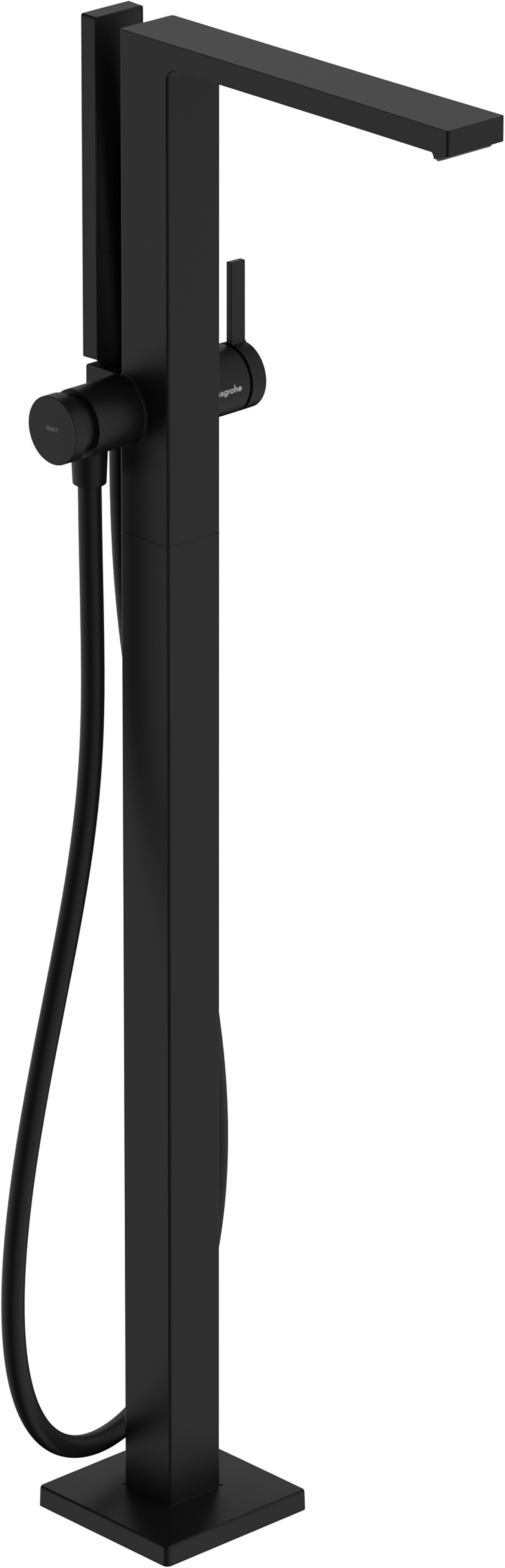 Hansgrohe Tecturis E Badewannen- und Duscharmatur freistehend schwarz 73445670