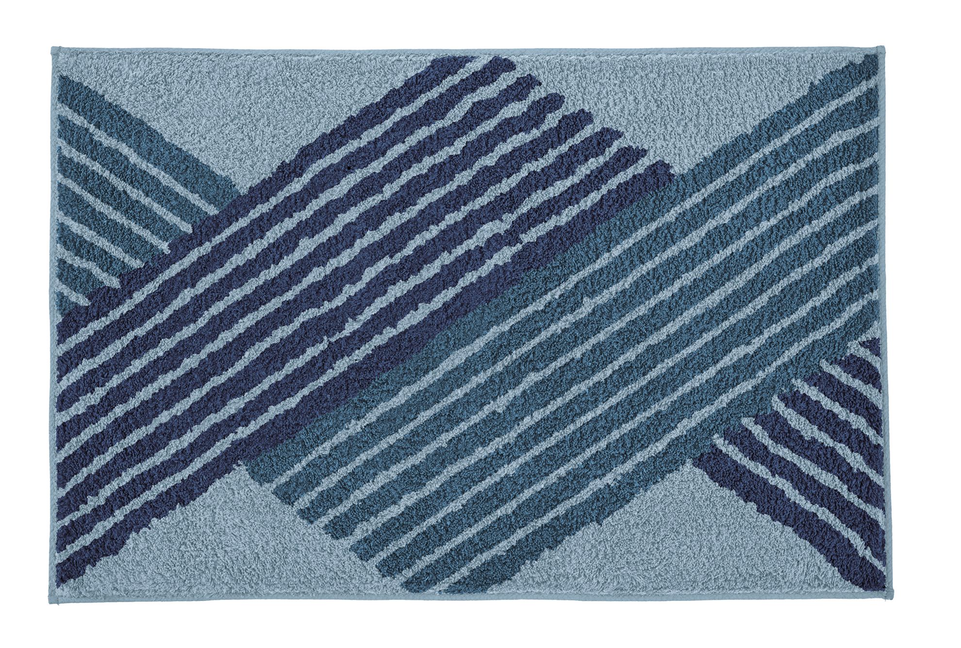 Kleine Wolke Cross Badteppich 65x55 cm rechteckig blau 9181783539