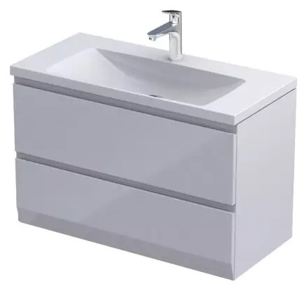 Oristo Brylant Badschrank 79.6x40x52 cm Unterschrank hängend weiß OR36C-SD2S-80-1