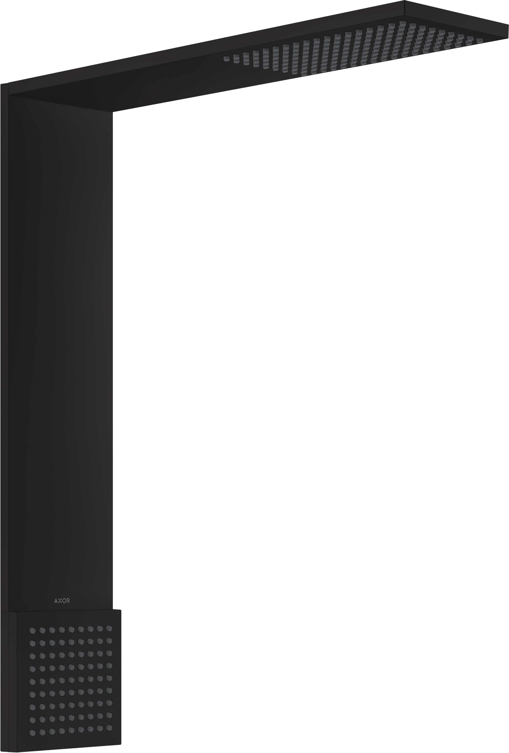 Axor ShowerComposition Kopfbrause mit Brausearm 42.4x11 cm rechteckig schwarz 12593670
