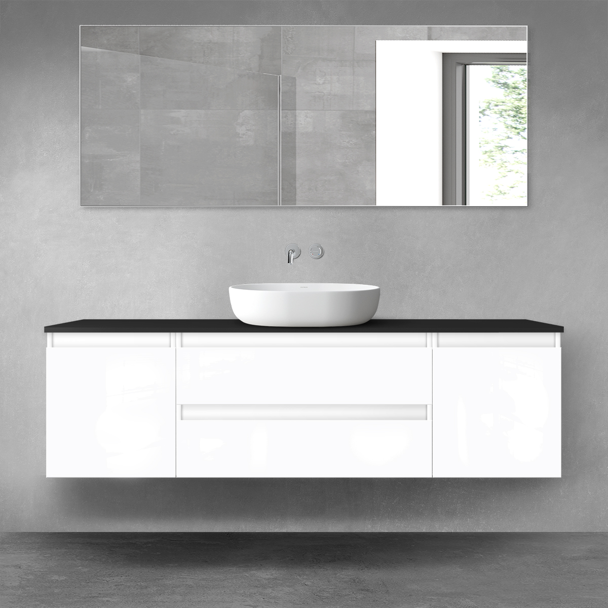 Set Badschrank Oltens Vernal 60003000, Badschrank Oltens Vernal 60018000, 63008300