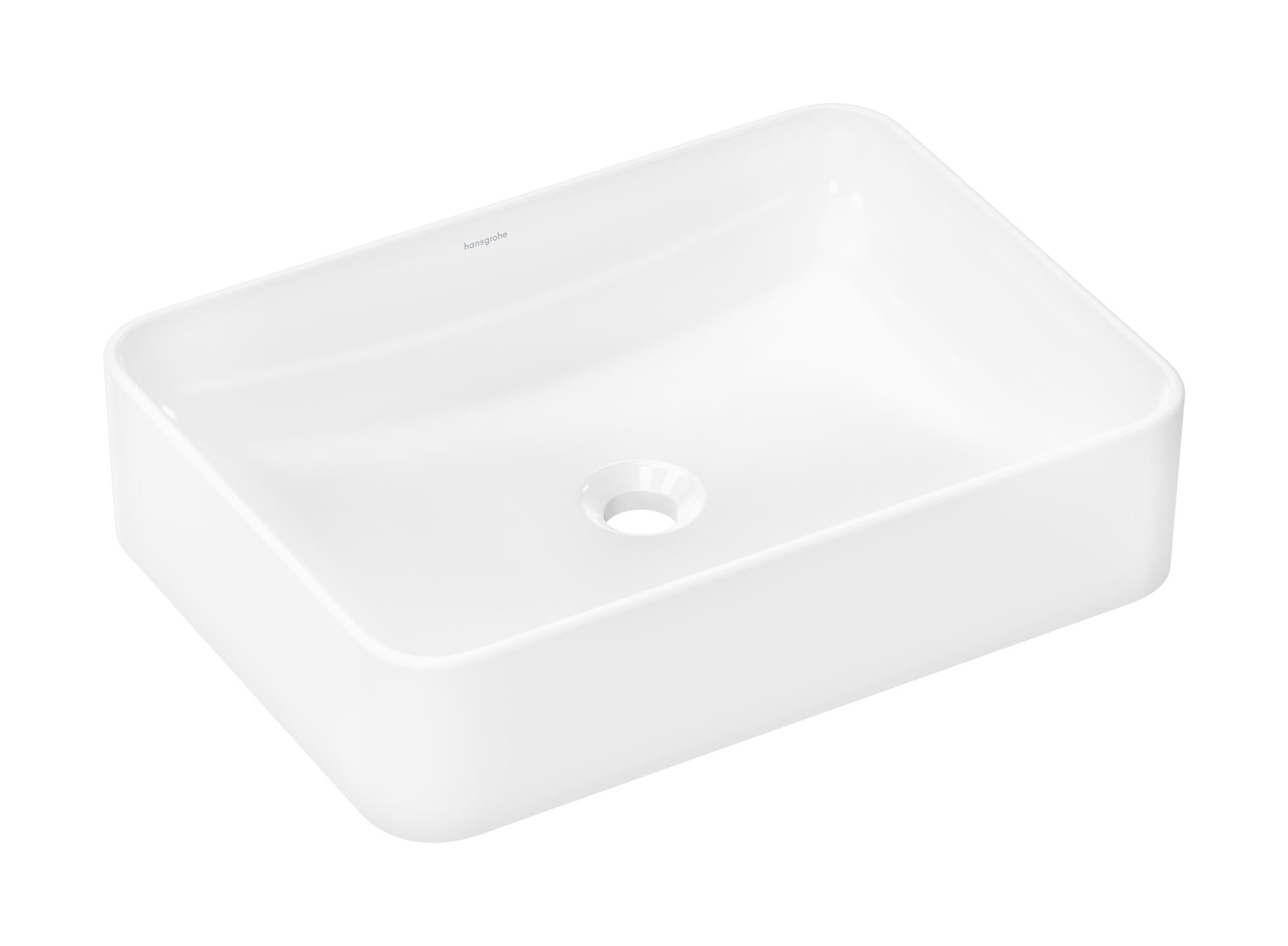 Hansgrohe Xuniva Q Waschbecken 55x40 cm rechteckig Aufsatzwaschbecken weiß matte 60168450