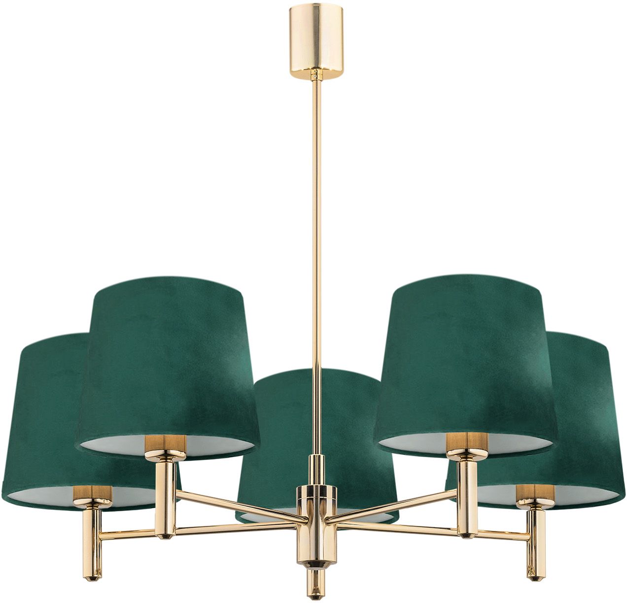 Argon Ponte Plus Deckenlampe 5x15 W messing-grün 2145