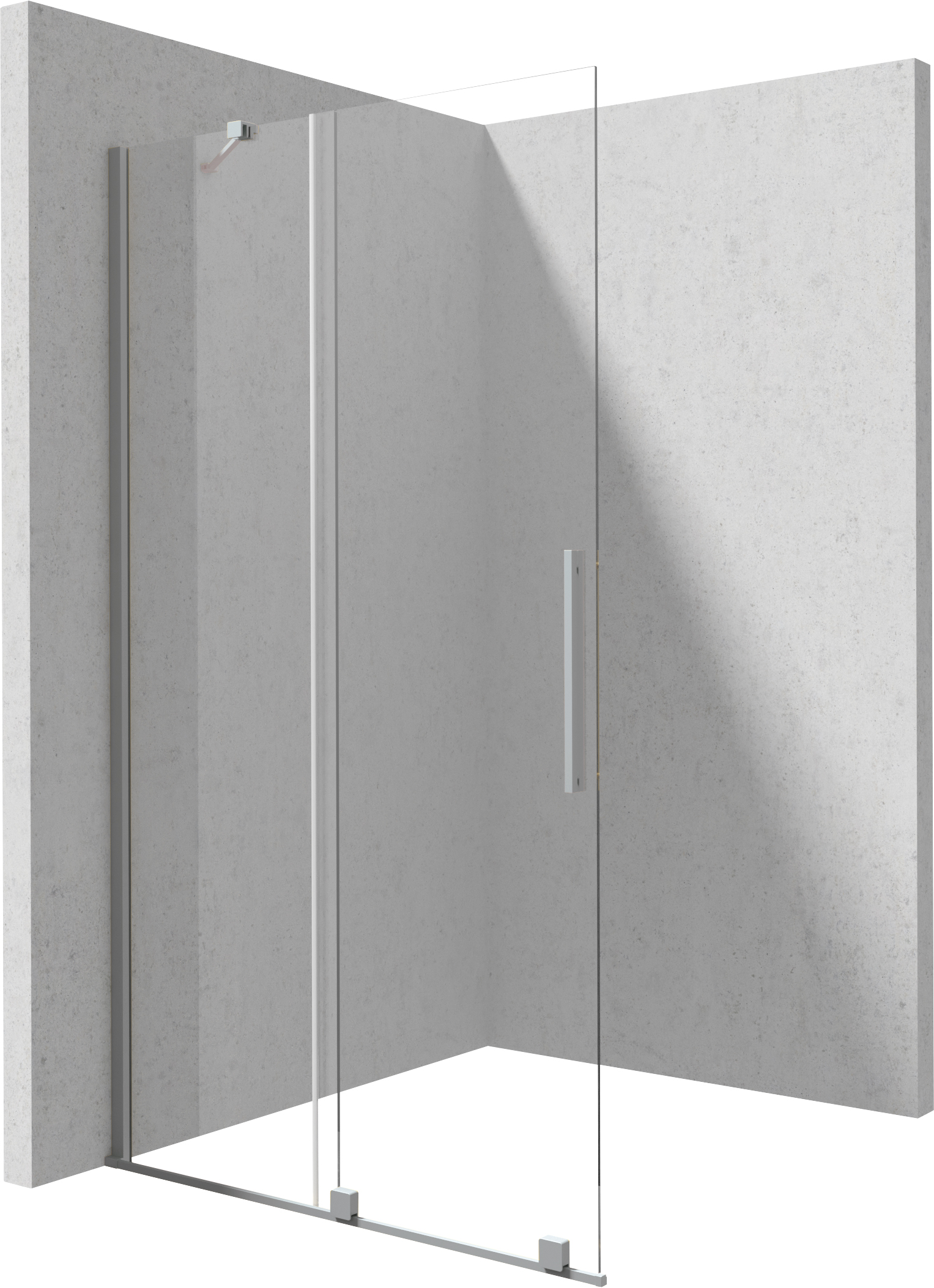Deante Prizma Walk-In Duschwand 90 cm gebürstet/durchsichtiges Glas KTJ_F39R