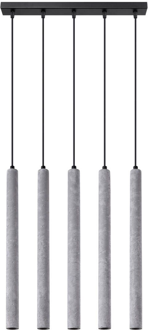 Sollux Lighting Pastelo Pendelleuchte 5x8 W schwarz-grau/aschfarben SL.1274