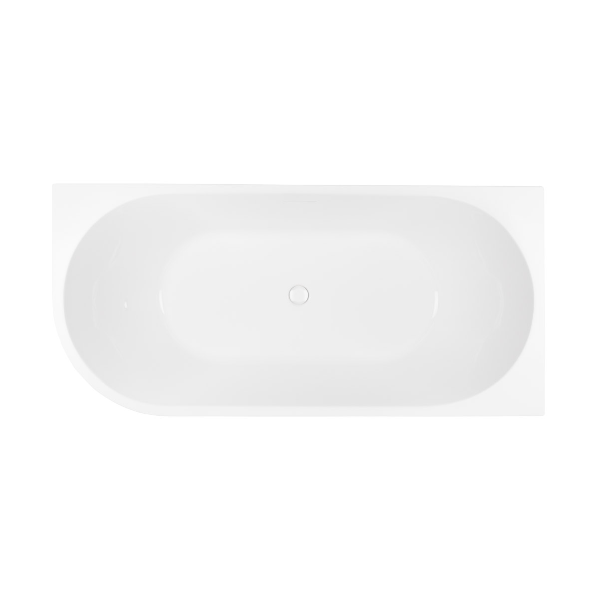 Set Eckbadewanne Oltens Delva 11006000, Verschlusskappe Oltens 09002000