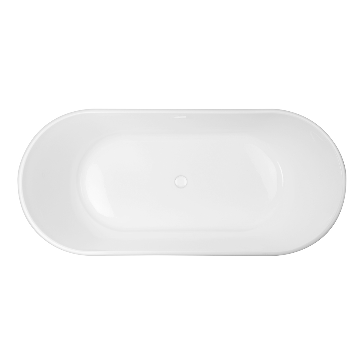 Set Freistehende Badewanne Oltens Inga 12004000, Verschlusskappe Oltens 09002000
