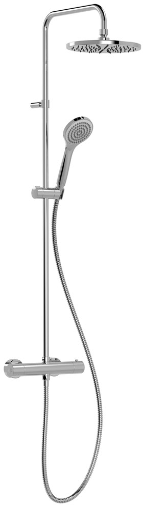 Tres Base Duschset Wandmontage mit Kopfbrause chrom 21639301