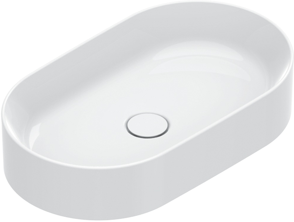 Catalano Zero Waschbecken 60x35 cm oval Aufsatzwaschbecken weiß glanz 0122600001