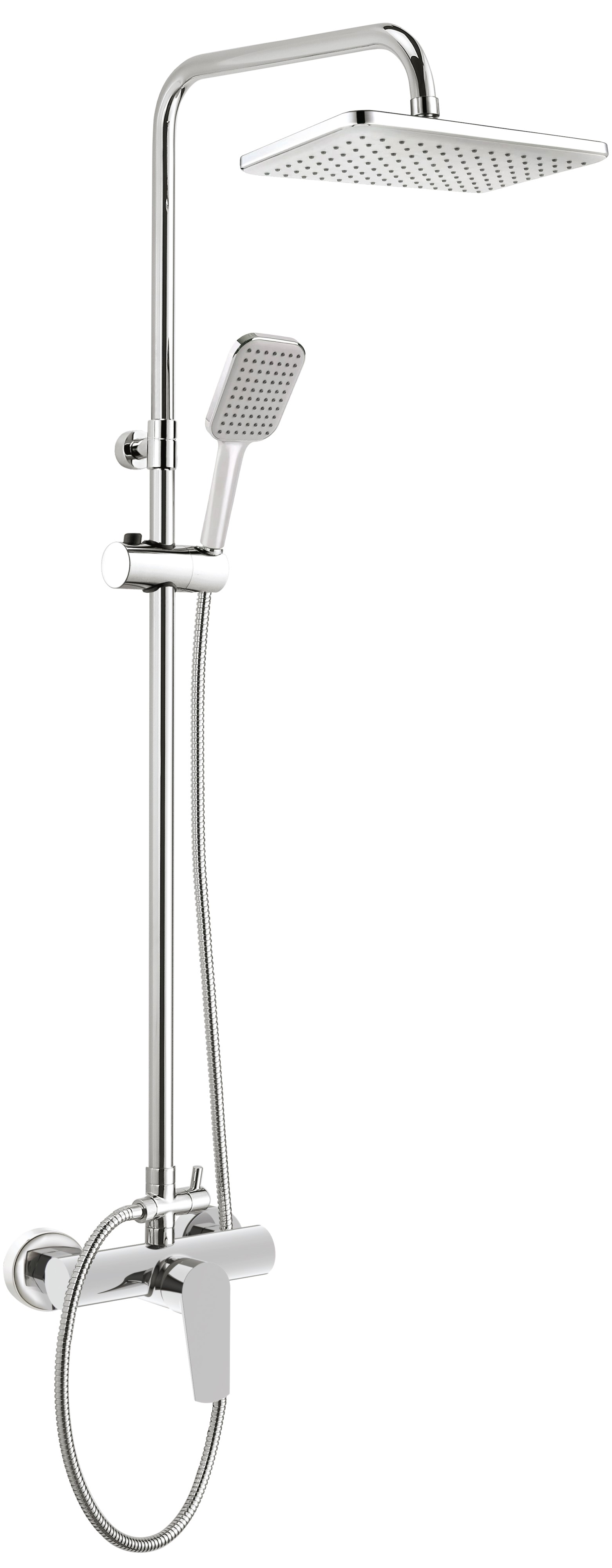 Deante Tubo Duschset Wandmontage mit Kopfbrause chrom NUT_04XM