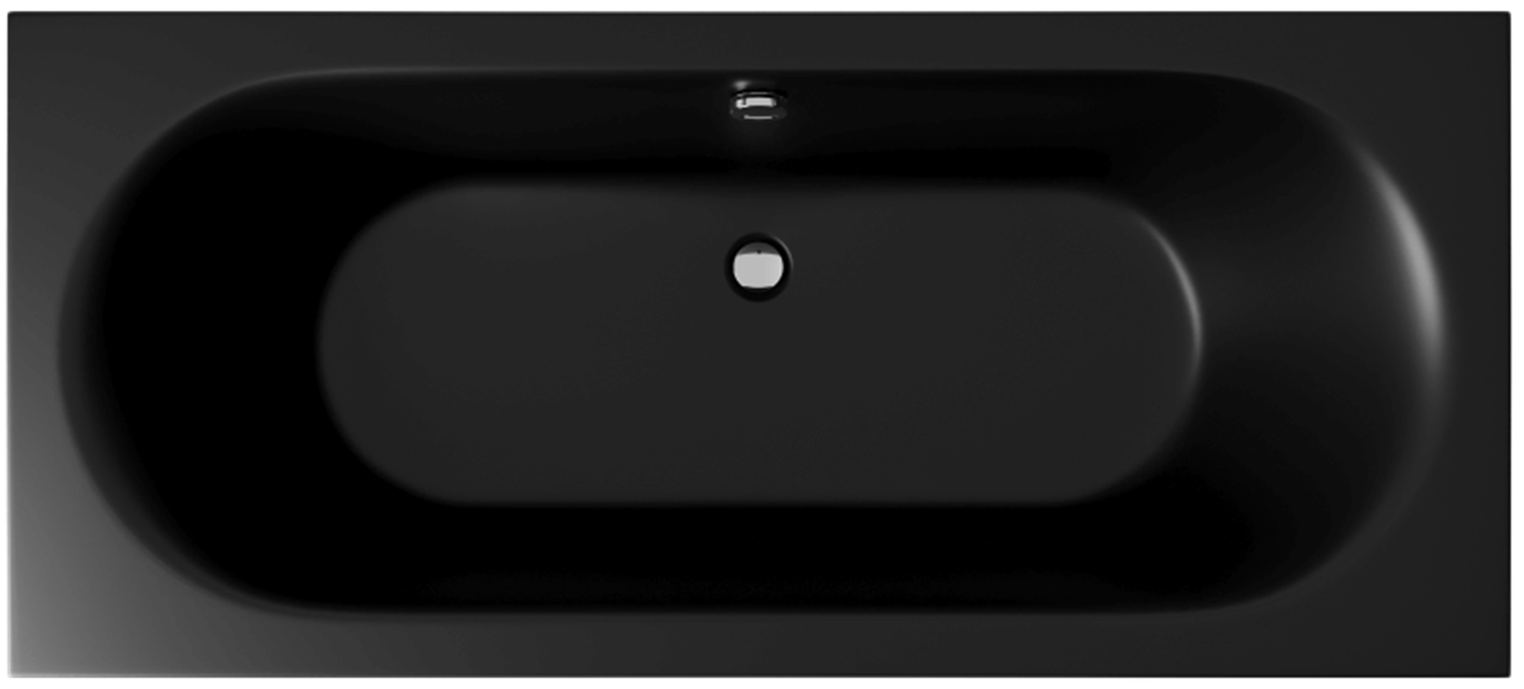 Excellent Oceana Schlanke rechteckige Badewanne 170x75 cm schwarz WAEX.OCE17BLMS