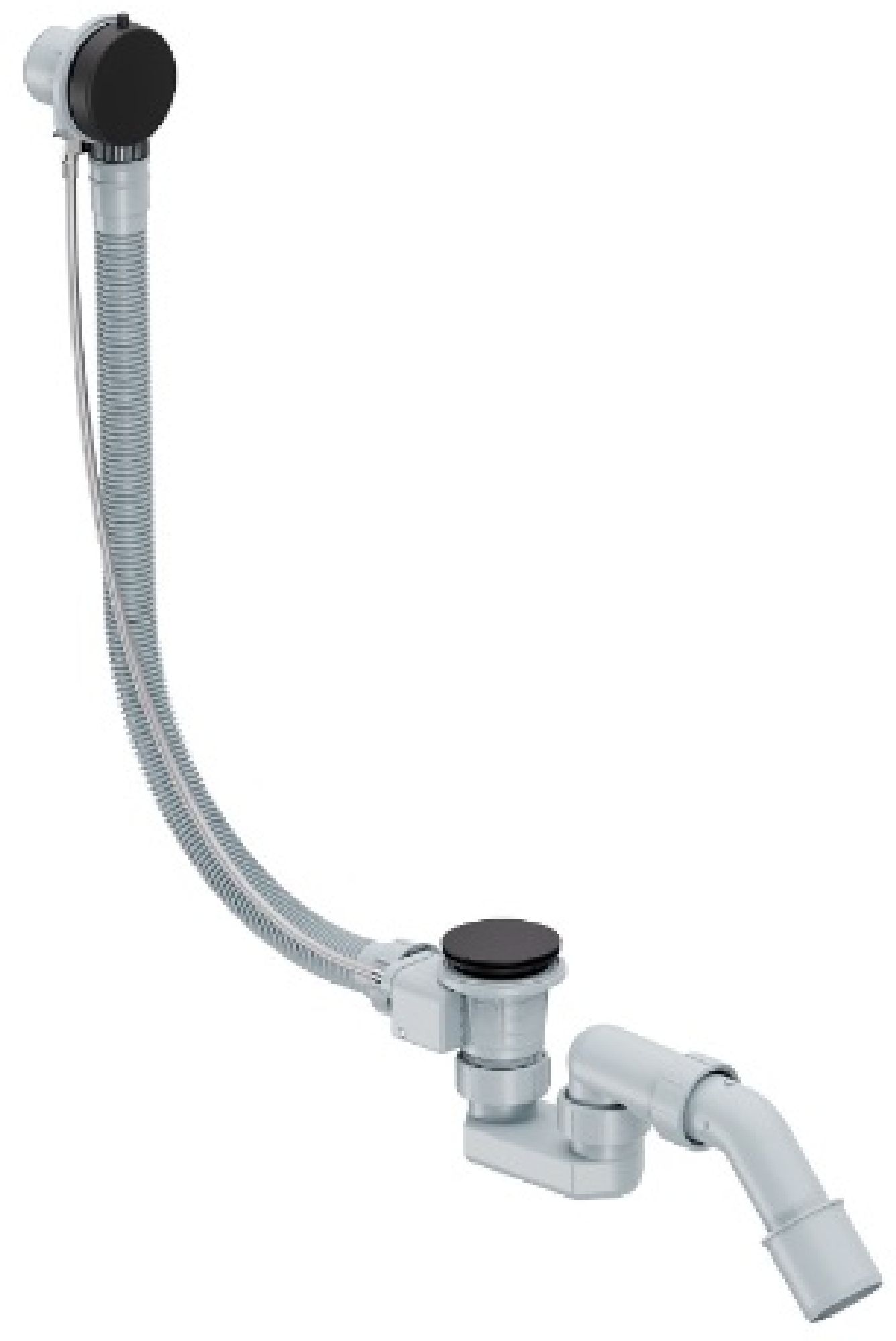 Excellent Simple Siphon mit Überlauf schwarz ARIN.3157BL