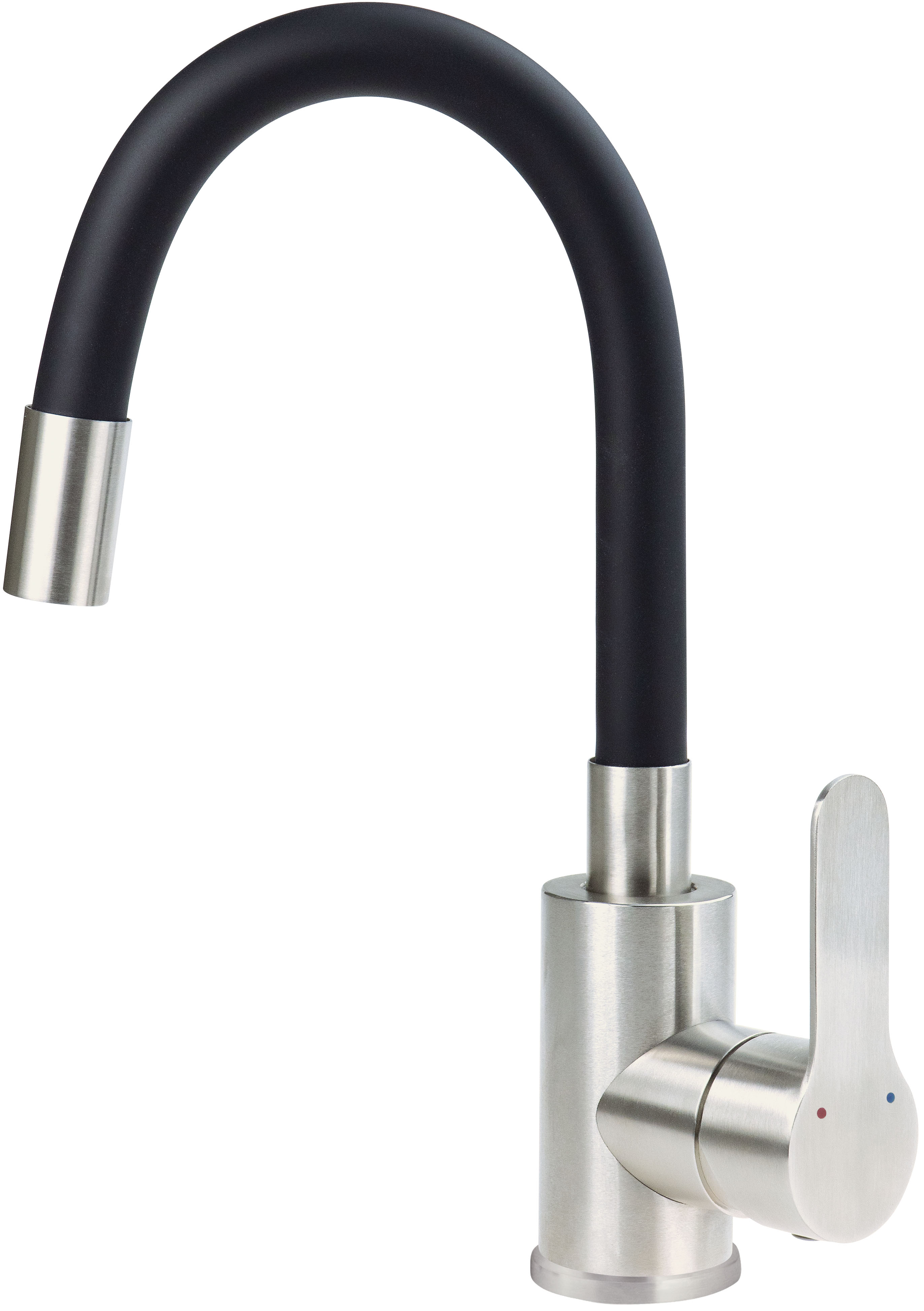 Deante Luno Waschtischarmatur Stehend schwarz-stahl BLU_B240
