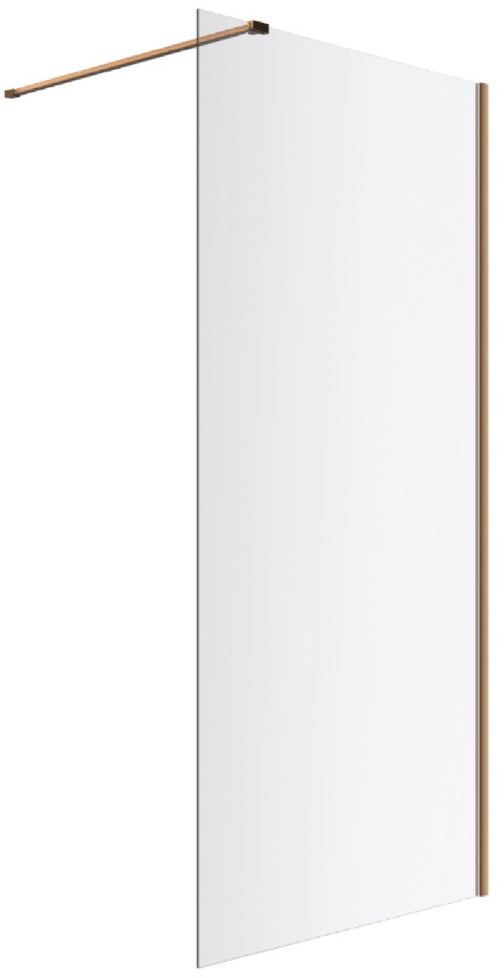 Excellent Vidoq begehbare duschwand 120 cm kupfer gebürstet/durchsichtiges Glas KAEX.1506.1200.LP.CB