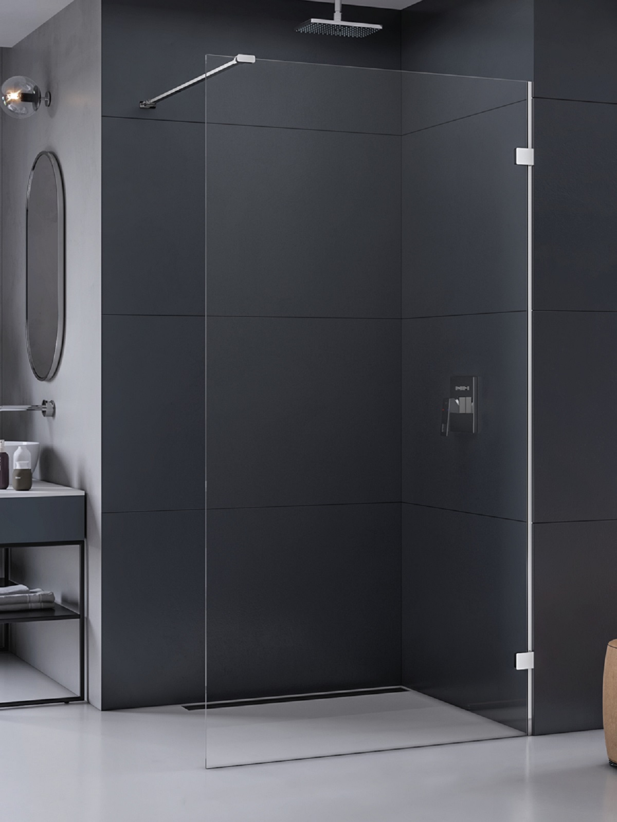 New Trendy Eventa Walk-In Duschwand 60 cm chrom Glanz/durchsichtiges Glas EXK-4616