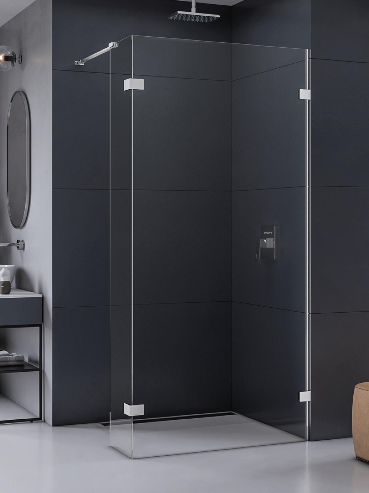 New Trendy Eventa Walk-In Duschwand 110 cm chrom Glanz/durchsichtiges Glas EXK-4633