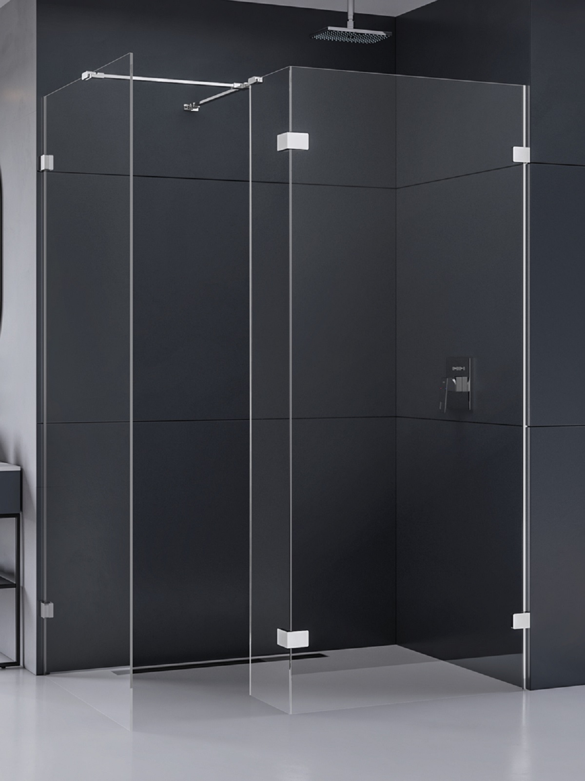 New Trendy Eventa Walk-In Duschwand 80 cm chrom Glanz/durchsichtiges Glas EXK-4643