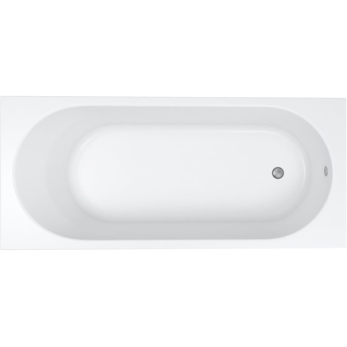 Oltens Lykke Rechteckige Badewanne 150x70 cm weiß 10009000