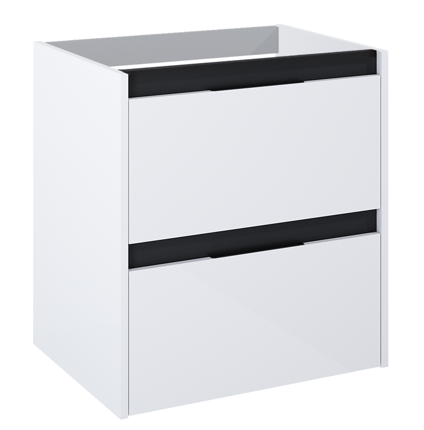 Roca Alpine Badschrank 45.2x58.5x59 cm Unterschrank hängend weiß-schwarz A857863606
