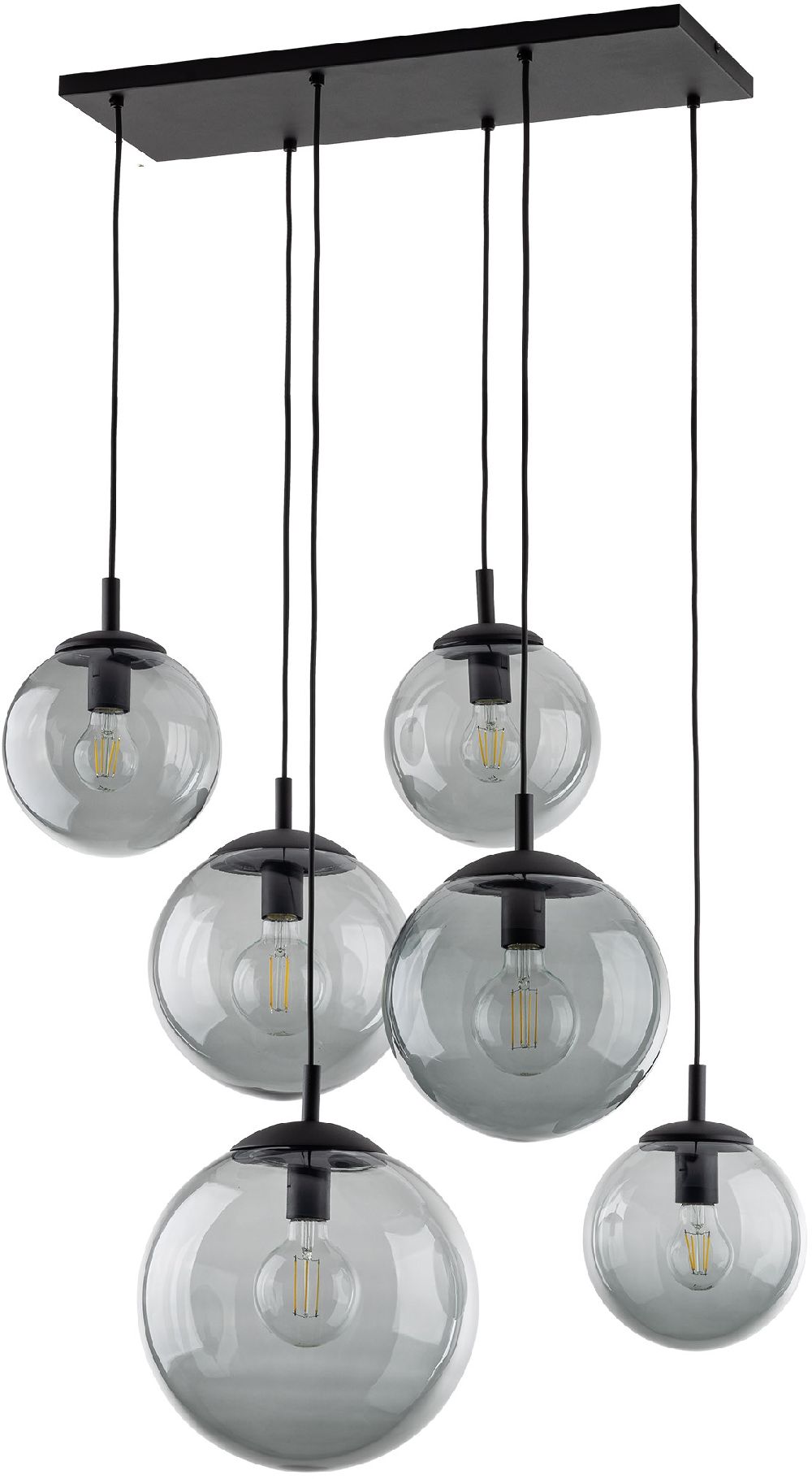 TK Lighting Esme Pendelleuchte 6x15 W graphit 5384