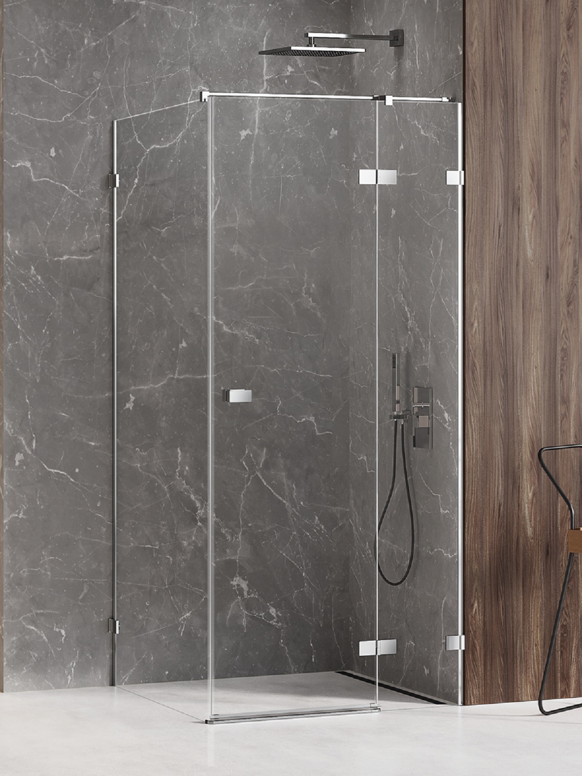New Trendy Avexa Duschkabine 80x80 cm quadratisch chrom Glanz/durchsichtiges Glas EXK-1456