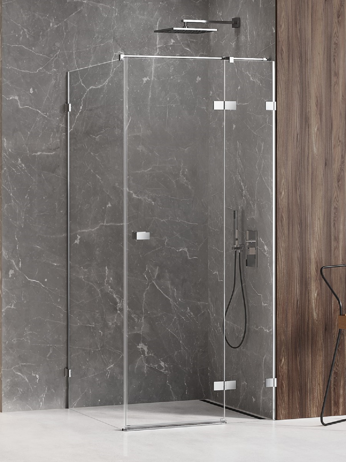 New Trendy Avexa Duschkabine 110x100 cm rechteckig chrom Glanz/durchsichtiges Glas EXK-1498