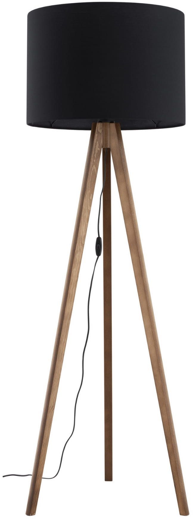 TK Lighting Grand Stehlampe 1x15 W schwarz-holz 16005