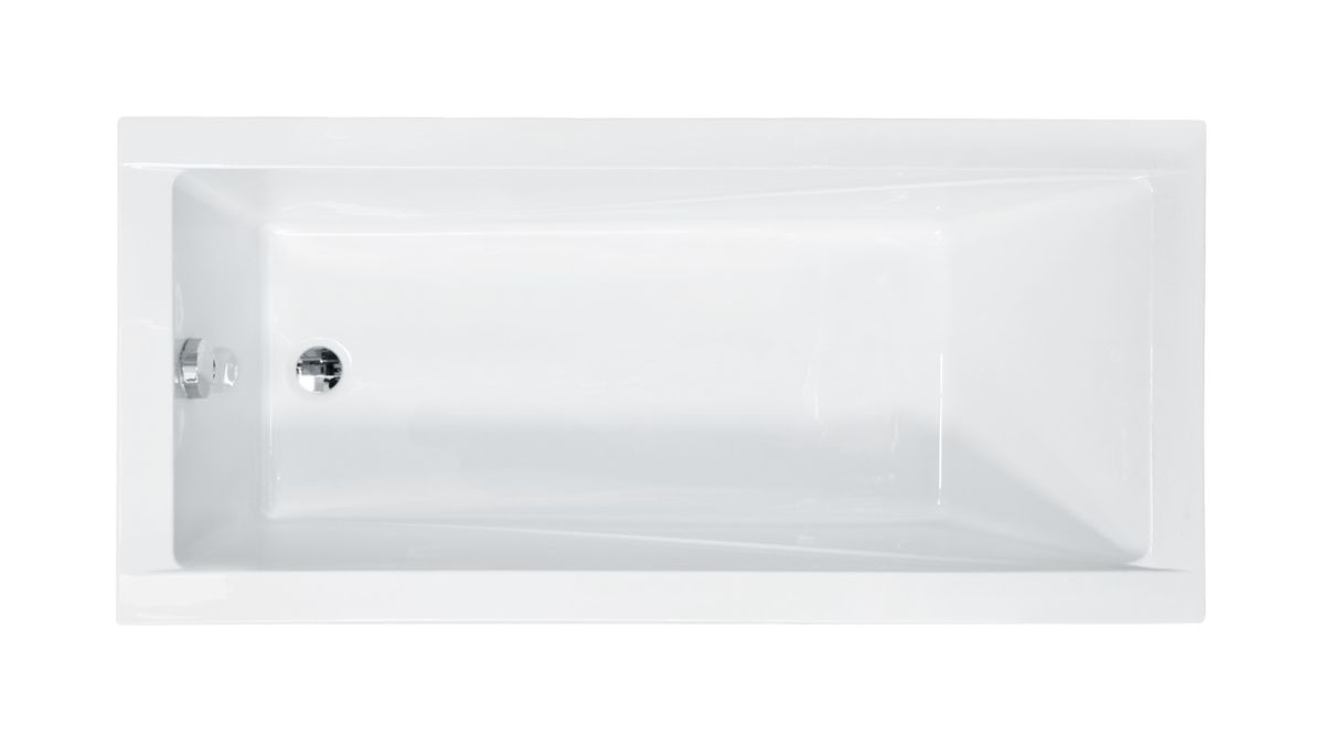 Besco Modern Rechteckige Badewanne 120x70 cm weiß #WAM-120-MOBESAFE