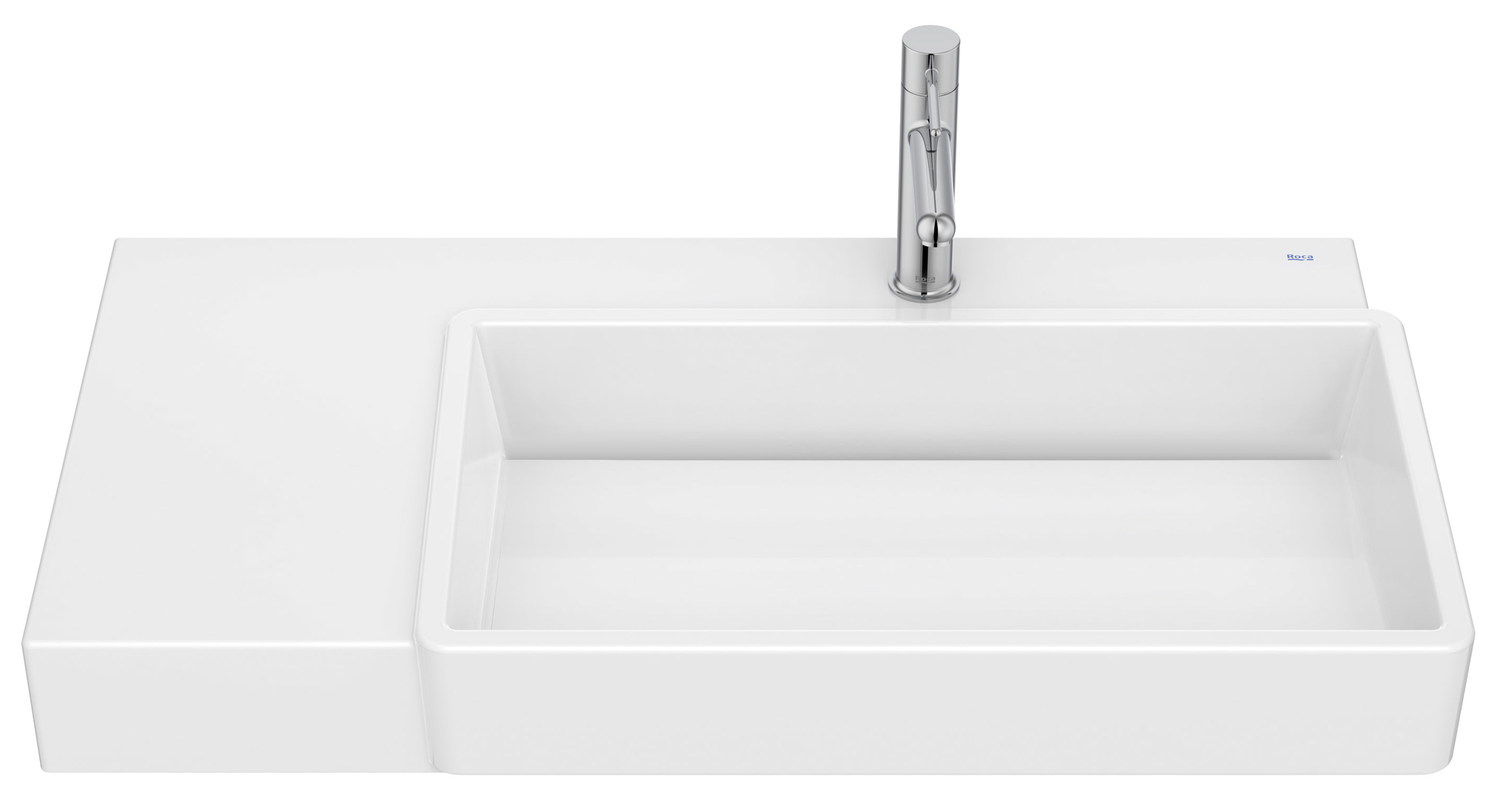 Roca Tura Waschbecken 80x43 cm rechteckig Klassisch-Aufsatzwaschbecken weiß glanz A327696000