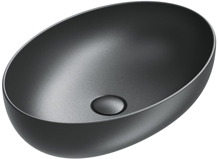 Catalano Sfera Waschbecken 60x42 cm oval Aufsatzwaschbecken schwarz matte 0522600022