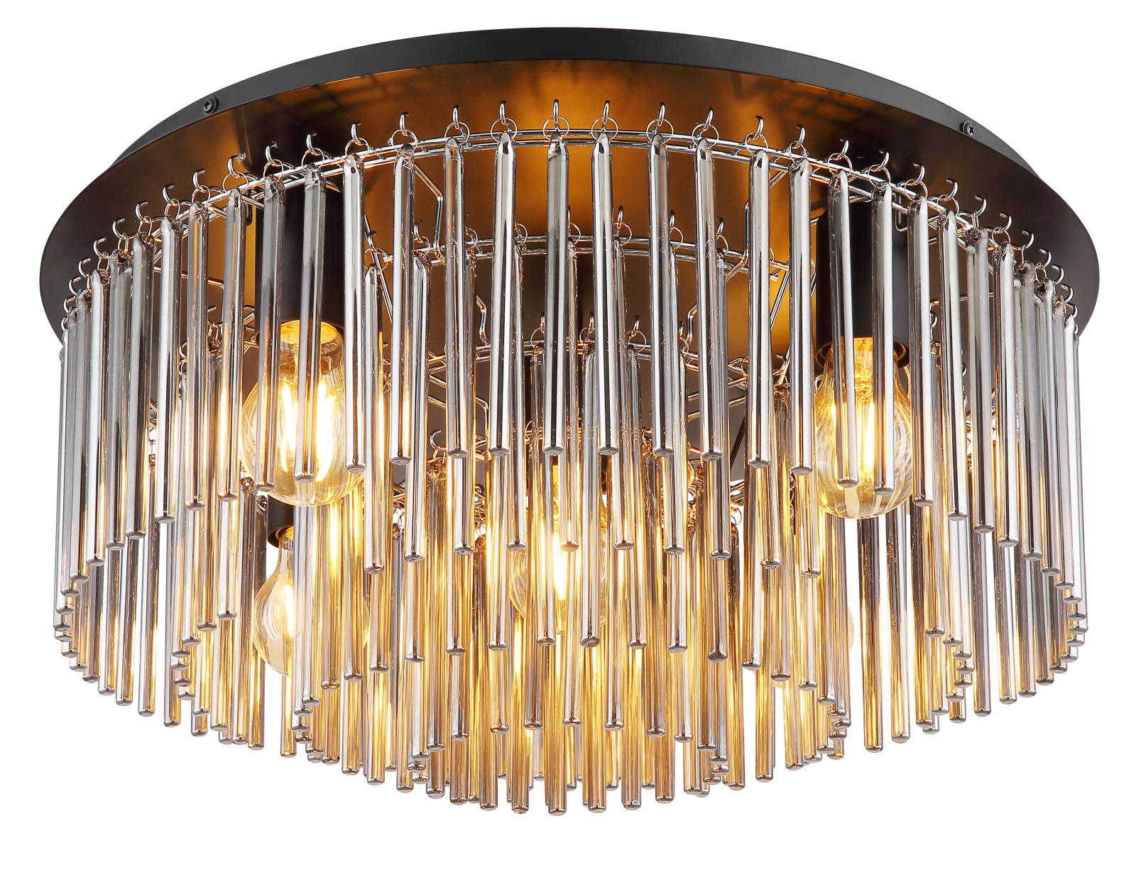 Globo Lighting Gorley Deckenlampe 5x60 W schwarz-chrom-verraucht 15698D1